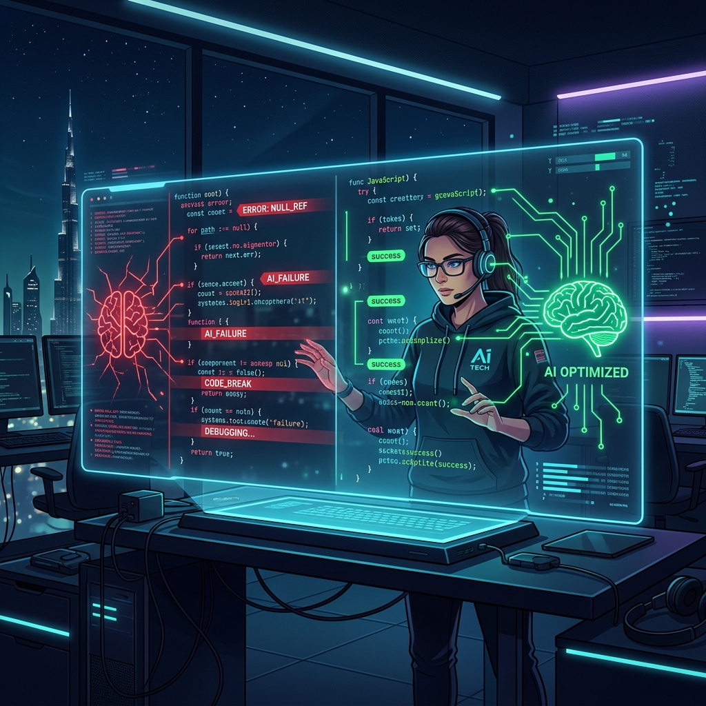Kryptex الإمارات تطلق خدمة إصلاح كود AI – إصلاح المواقع والتطبيقات المبنية بالذكاء الاصطناعي